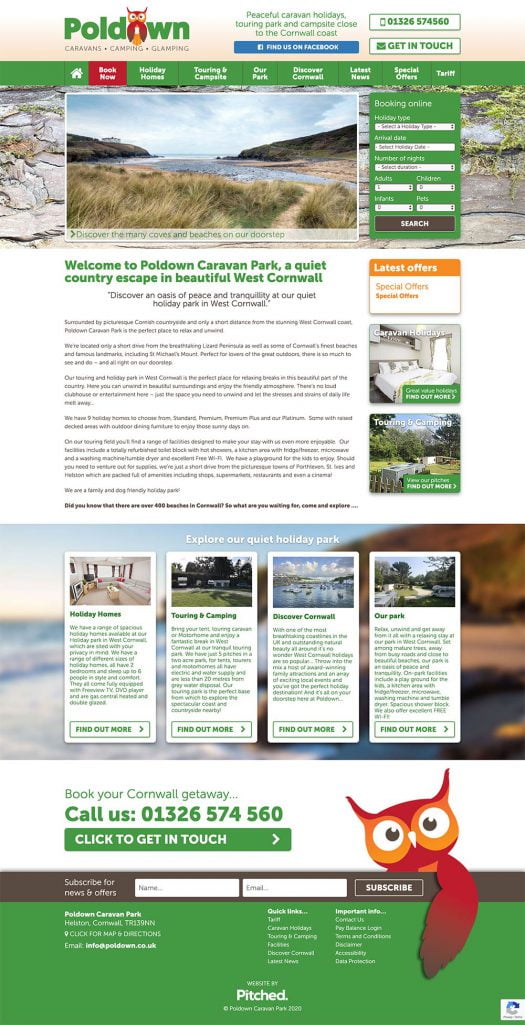 Poldown Caravan Park Pitched